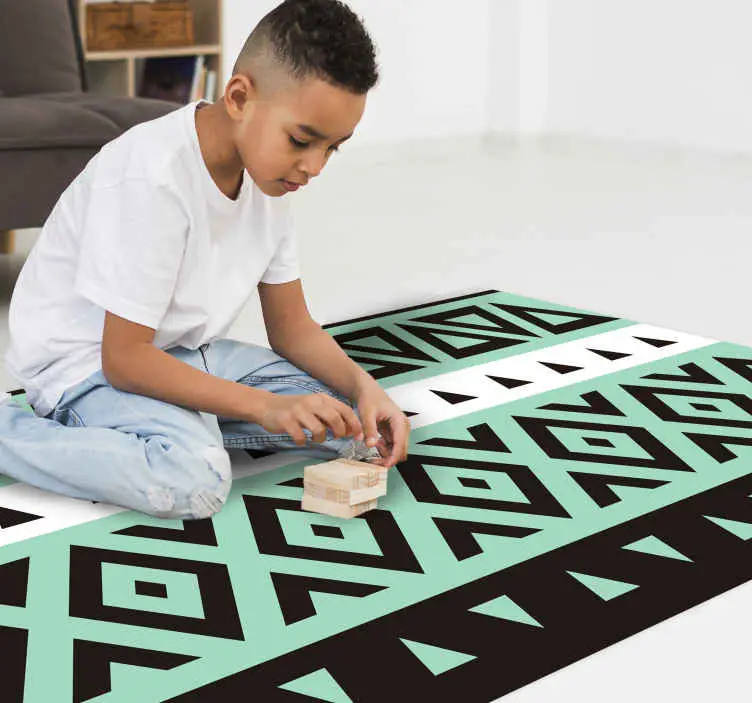 Utförsäljning Geometrisk spelbana Vinylmatta spel