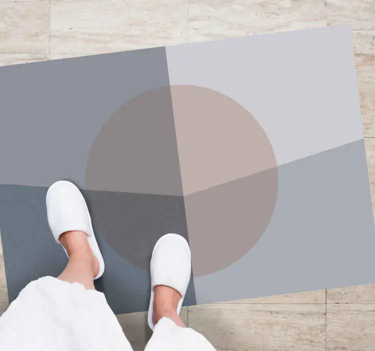 överlappande cirklar Vinylmatta geometrisk Billig