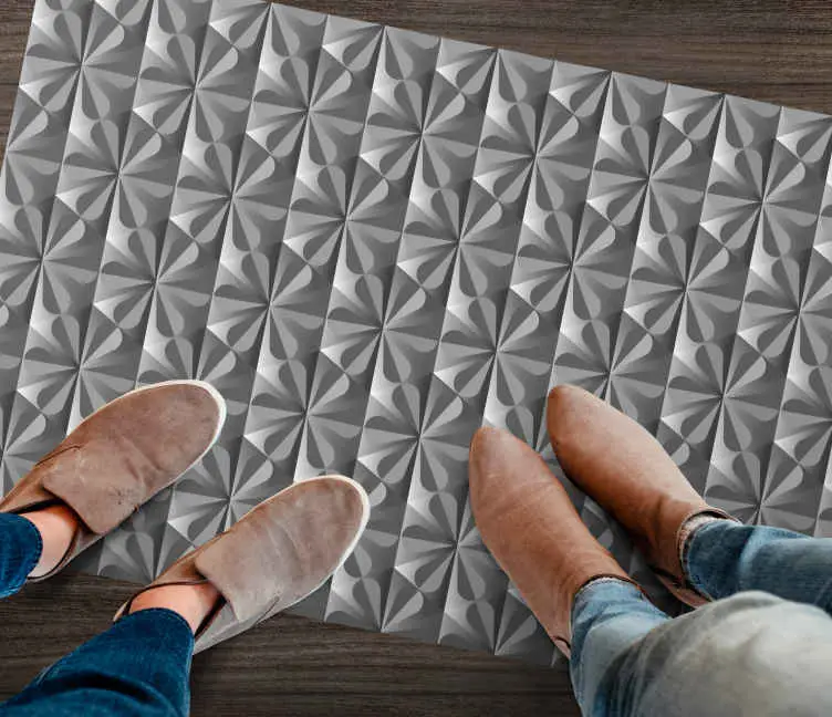 Geometrisk symmetri Vinylmatta geometrisk risnedsättning