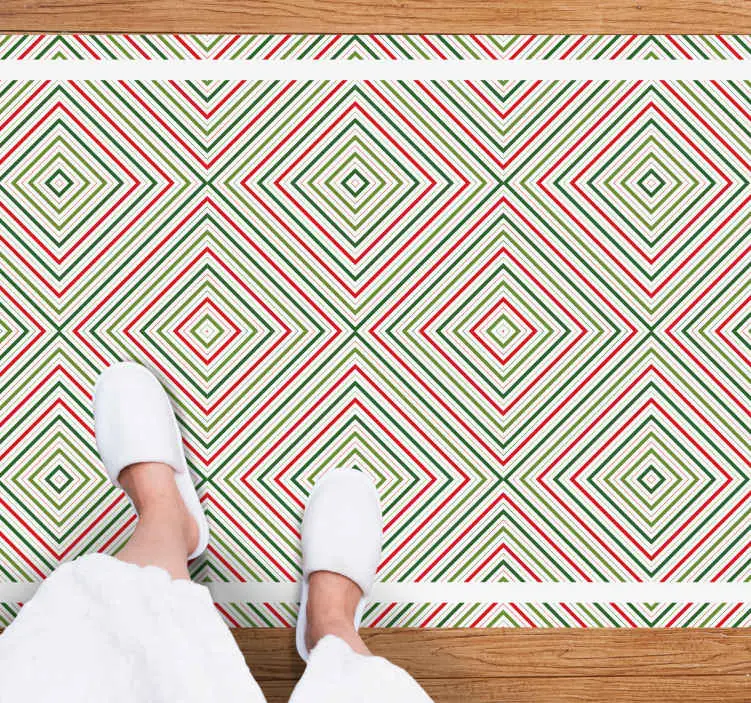 Geometriskt diamantmönster Vinylmatta geometrisk Fynd