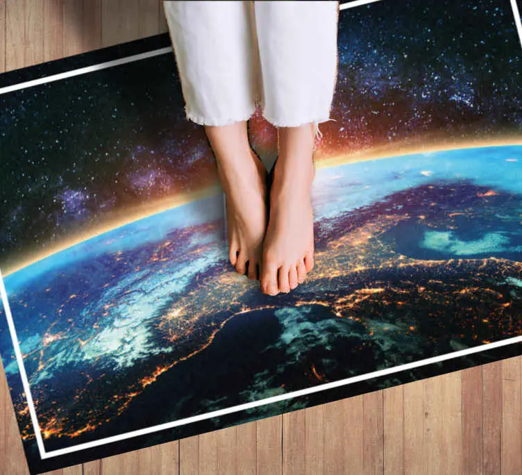 Sänkt pris Planetvy Vinylmatta Världskarta
