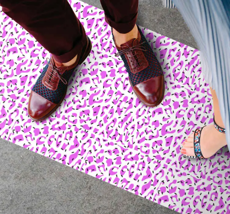 Begränsat antal Fuchsia leopardmönster Vinylmatta djurtryck