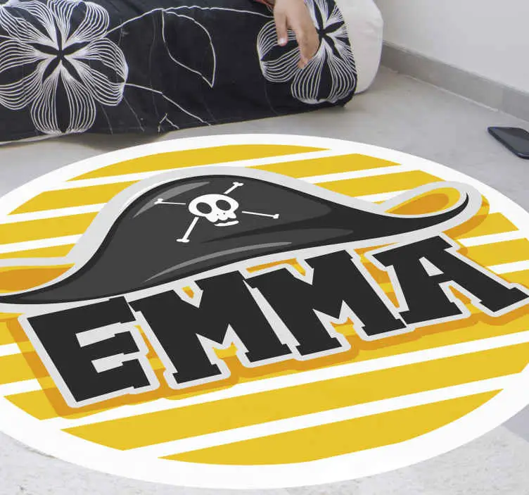 Begränsat antal Pirat-tema Vinylmatta namn