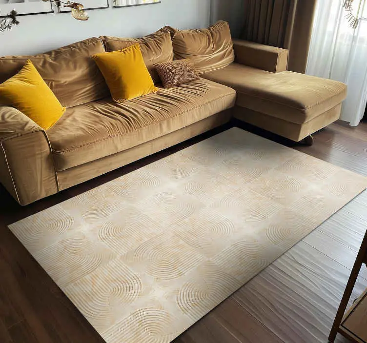 Expressleverans Moderna bågar Vinylmatta beige