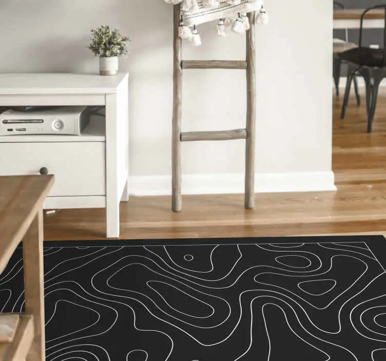 Beställ nu Designmotiv svarta och vita geometriska mattor