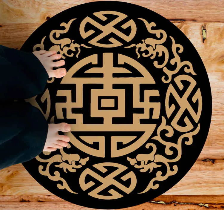 Reapris Fast zen mandala mönster mandalamatta
