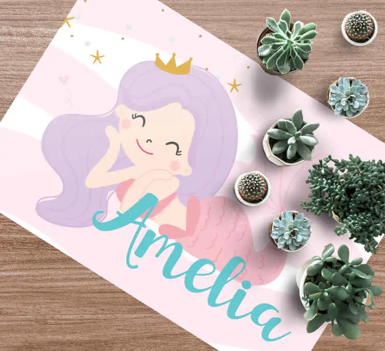 Sjöjungfru prinsessa namn barn vinyl matta Köp nu