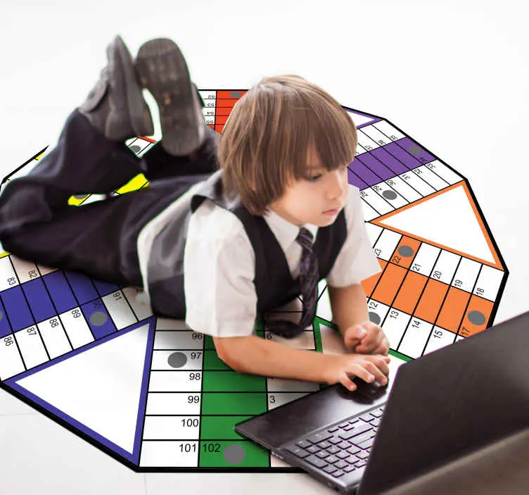 Premium Klassiskt parchis spel vinyl matta