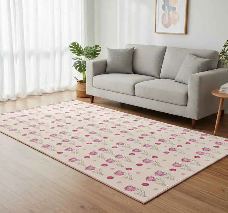 Expressleverans Vinylmatta blommor och växter bugambilia patrón
