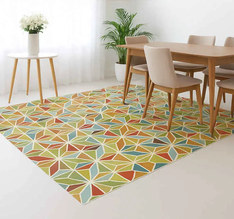 Kalejdoskopisk geometrisk kakel Vinylmatta Matsal Erbjudande