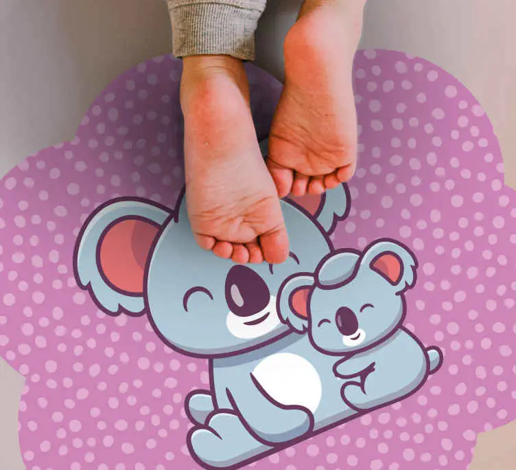Koala familj design Vinylmatta Barn Handla nu