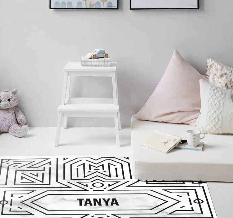Art déco-labyrint Vinylmatta Ungdom Lågt pris