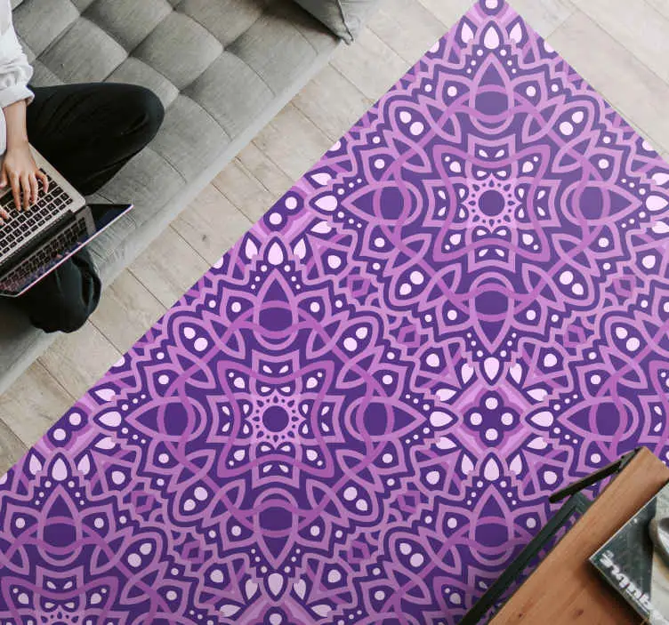 Mandala lila plattor mandala matta Billig