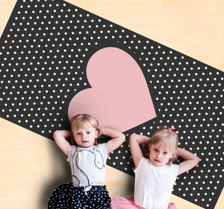 Polka hjärta accent Andra Vinylmattor Trygg betalning