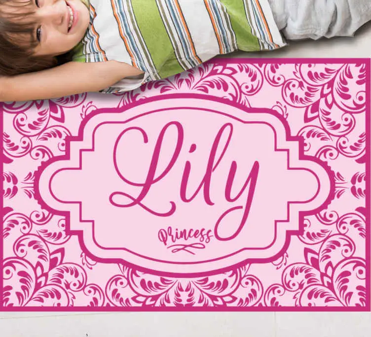 Begränsat erbjudande Prinsessblommig design Vinylmatta namn