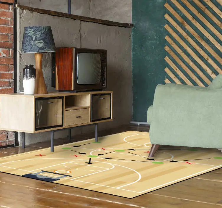 Vinylmatta basketplan Nedsatt pris
