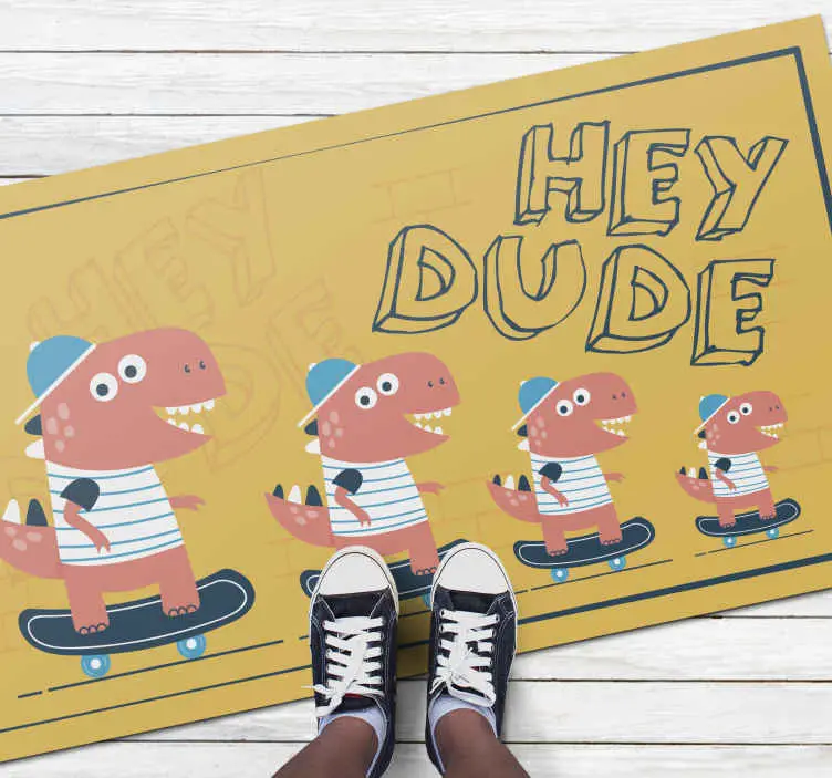 Kundfavorit Skateboard dinosaurier Vinylmatta Barn