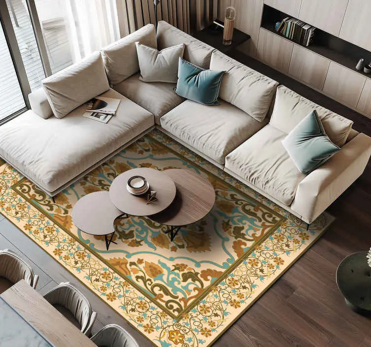 Mandala beige design Vinylmatta Matsal Begränsad tid