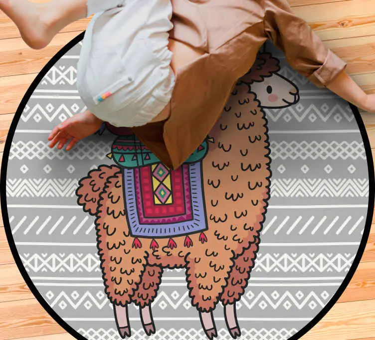 Lama med dekorationer djurmatta Nyhet