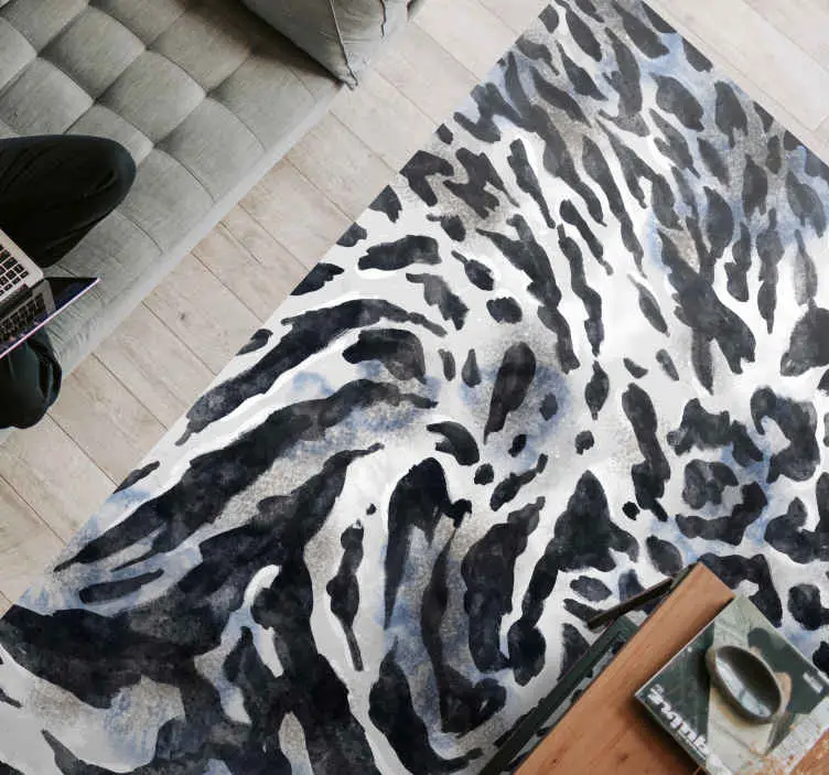 Beställ idag Grå zebra akvarell djur tryck matta