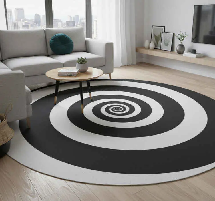 Fynd Vinylmatta geometrisk spiralrörelse