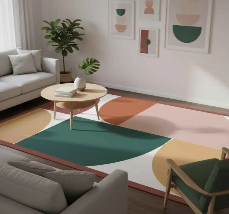 Expressleverans Vinylmatta geometrisk abstrakt mönster konst