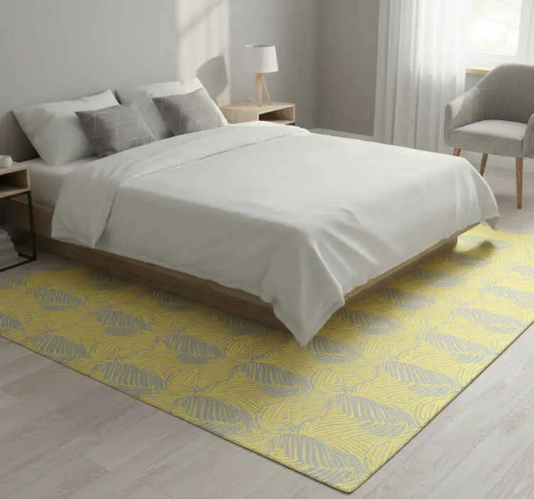 Premium Vinylmatta sovrum pantone tropiska blad