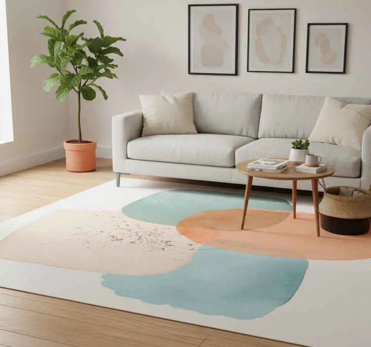 Vinylmatta modern jordfärger minimalistisk design Expressleverans