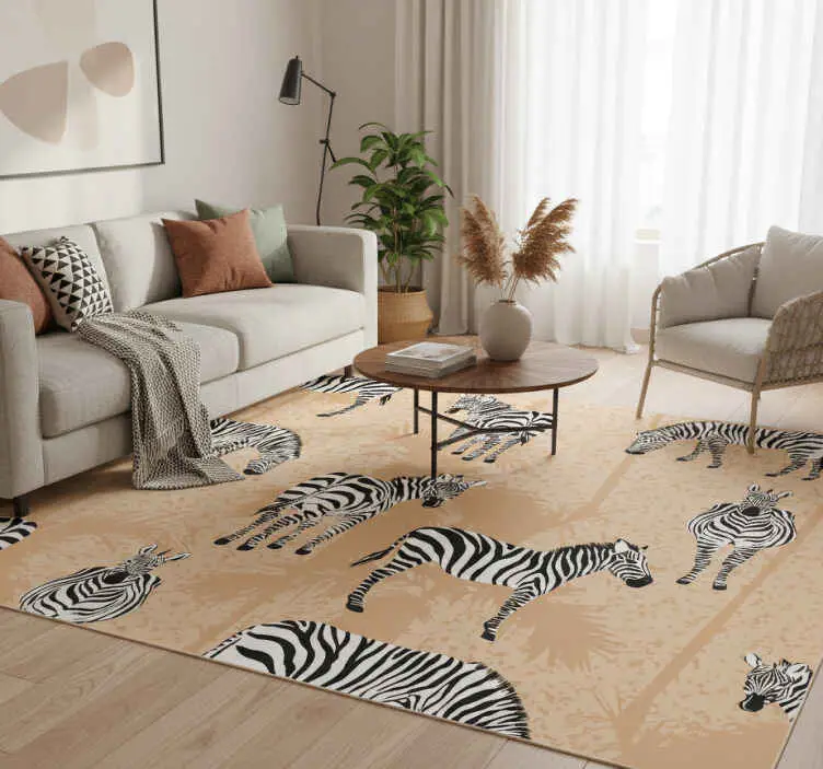 Vinylmatta djur zebra tapet för badrum Rabatt