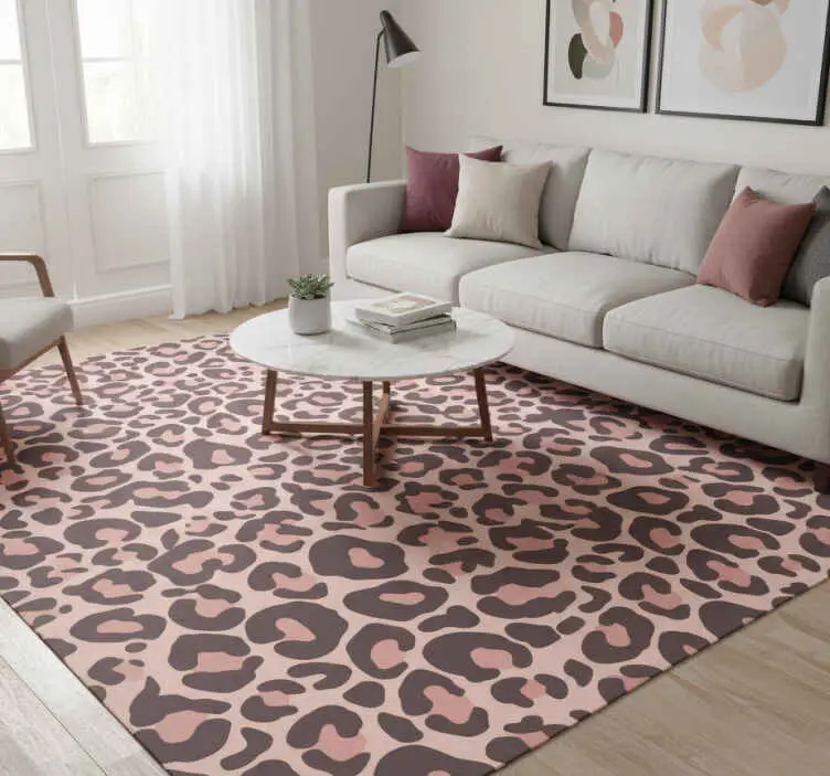Köp nu Vinylmatta djur i rosa leopardmönster