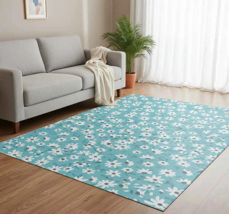 Vinylmatta natur "farmors chic" blommor Snabb leverans