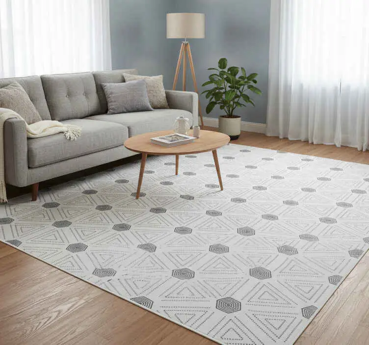 Kampanjpris Vinylmatta scandinaviska nordiska geometriska trianglar