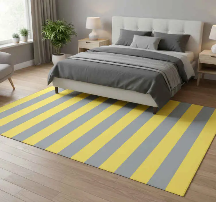 Sista chansen Vinylmatta sovrum med tunna pantone vertikala ränder