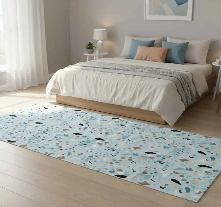 Vinylmatta sovrum i terrazzo design Populär