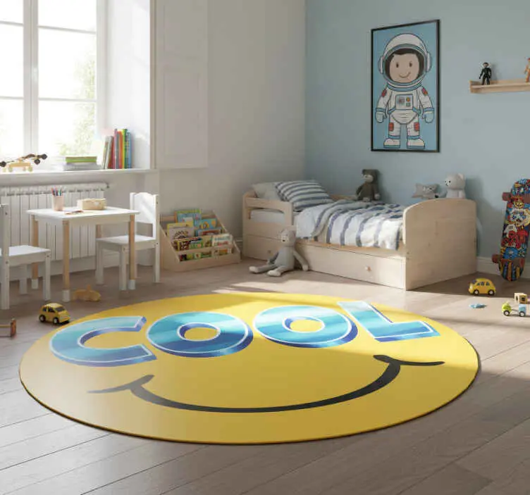 Vinylmatta barn cool smiley skateboard Köp online