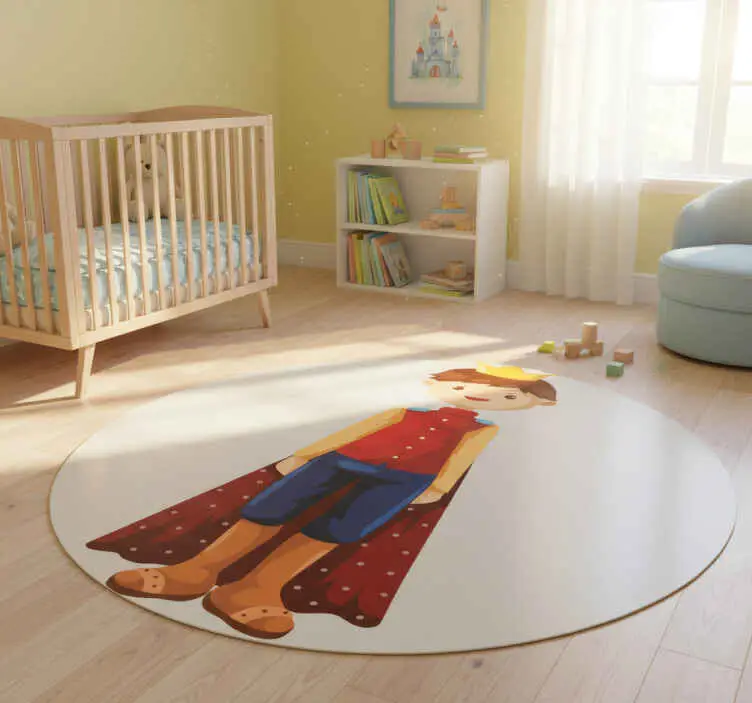 Sista chansen Vinylmatta barn kung illustration