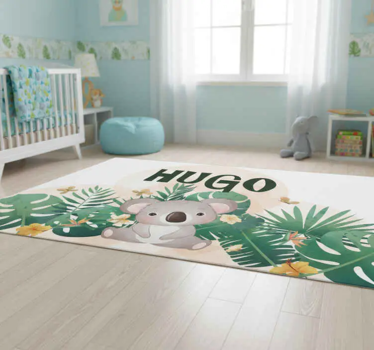 Endast denna vecka Vinylmatta barn söt koala pojke med namn