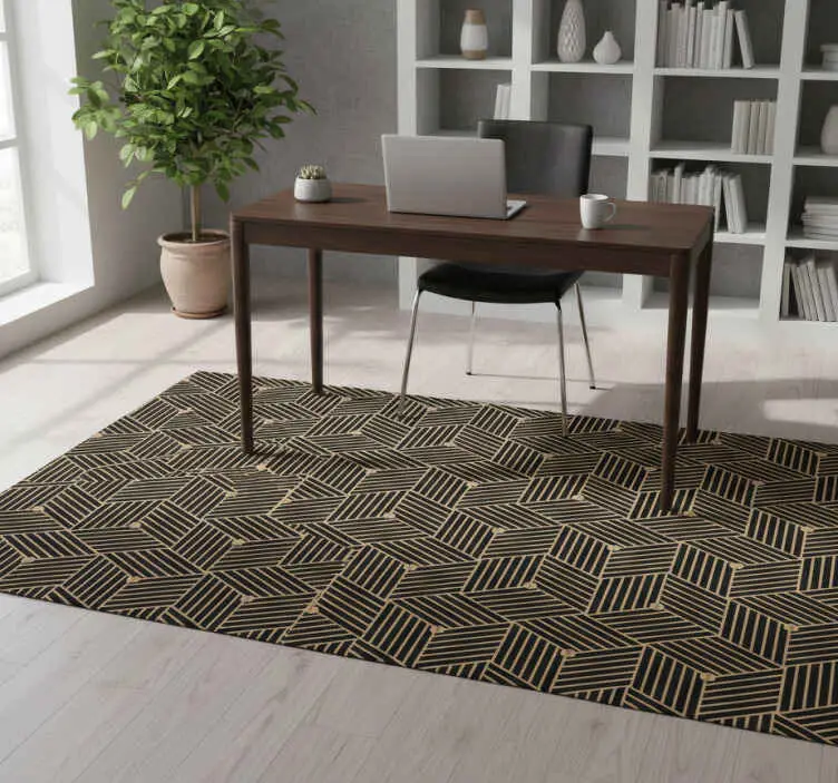 Rea Vinylmatta geometrisk gyllene geometrisk dekormönster