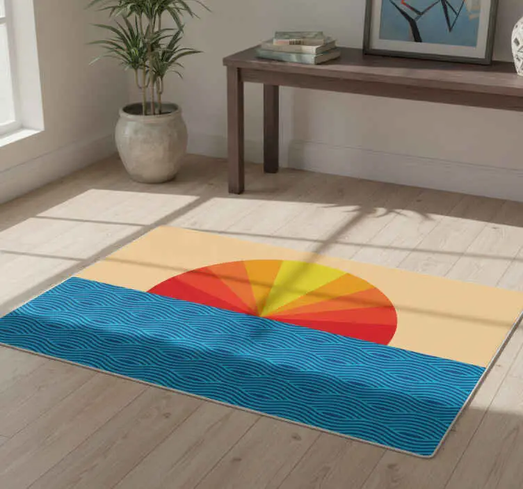 Rea Vinylmatta natur vintage sunset laptop