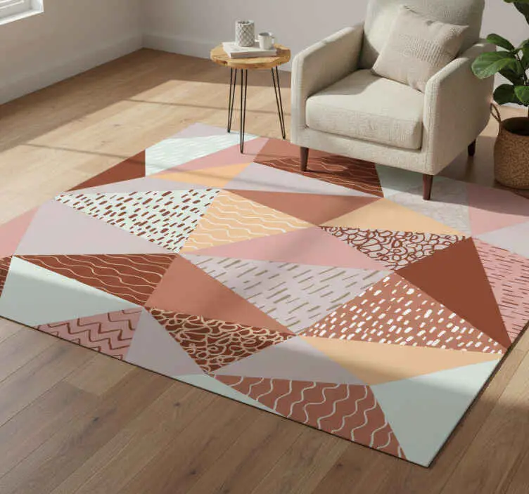 Vinylmatta geometrisk triangelkomposition Outlet