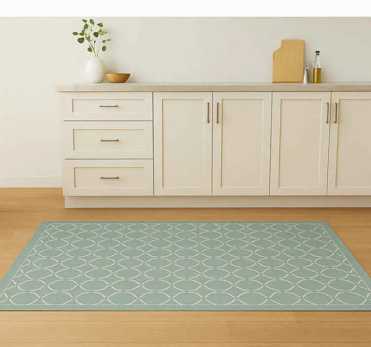 Vinylmatta kök dämpad celadon galler Endast denna vecka