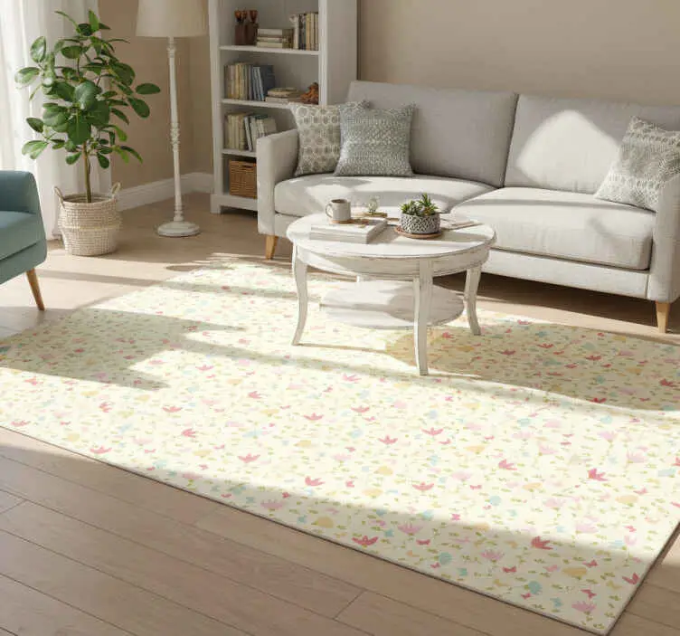 Säker betalning Vinylmatta blommor och växter fjärilar och blommor