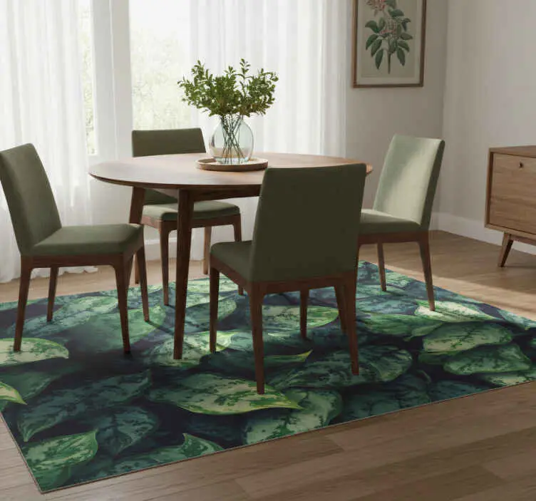Vinylmatta blommor och växter marantabladsdesign Endast idag