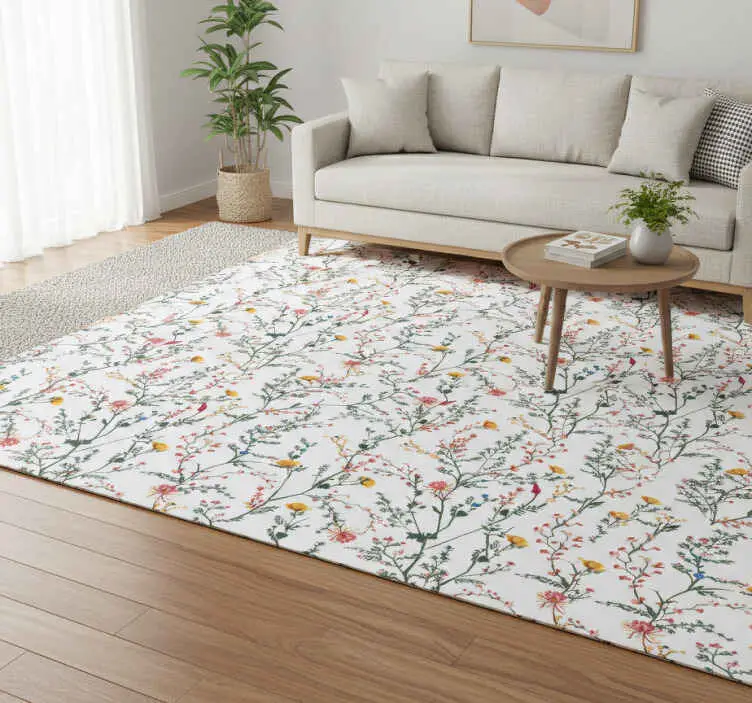 Vinylmatta blommor och växter minimalistiska blommor Handla nu