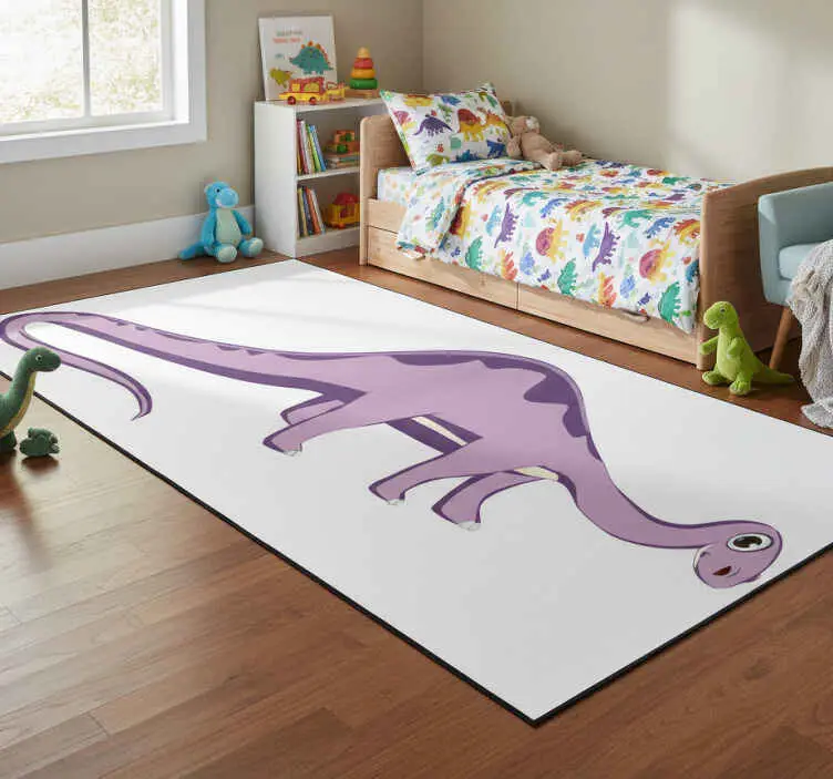 Handla nu Vinylmatta djur vänlig långhalsad dinosaur