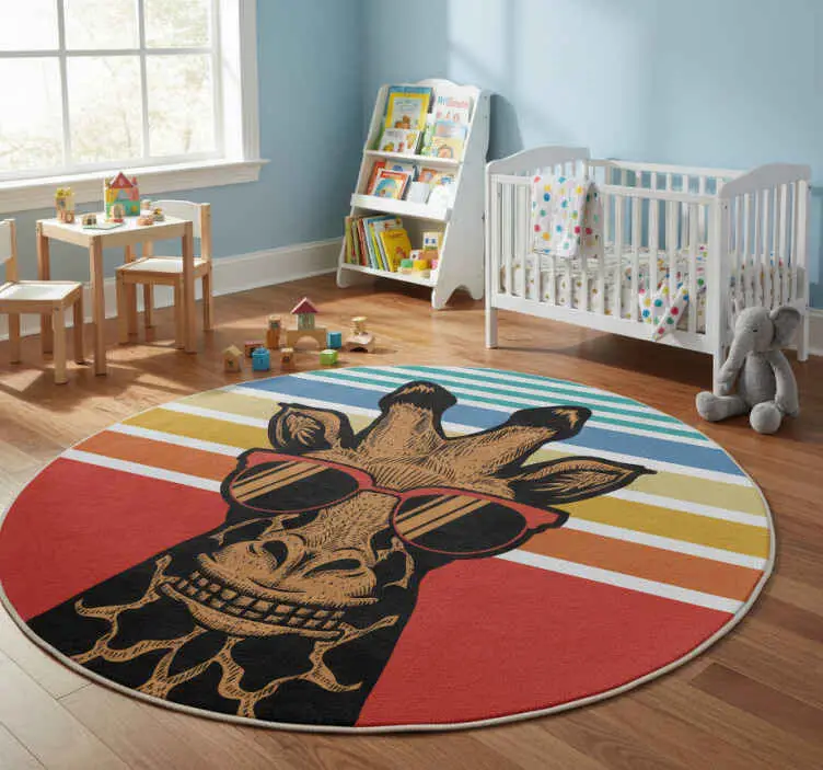 Vinylmatta djur cool solglasögon giraff Premium