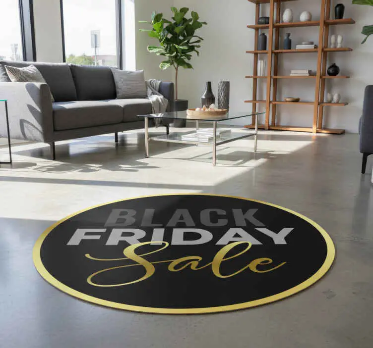 Sänkt pris Black friday vinylmatta gyllene bakgrund