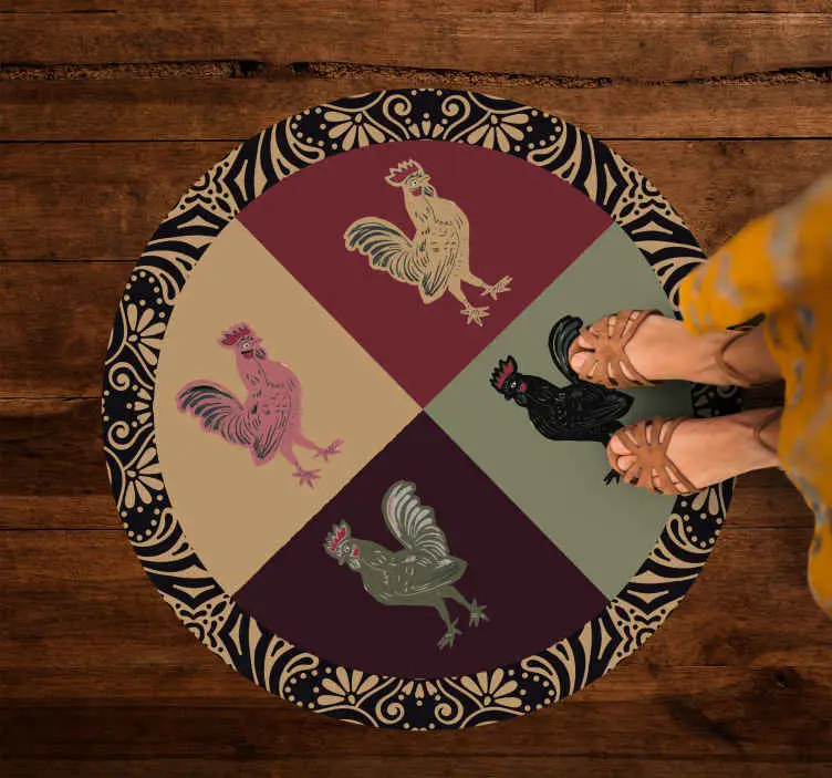 Extra rabatt Charmigt kycklingmotiv Vinylmatta djur