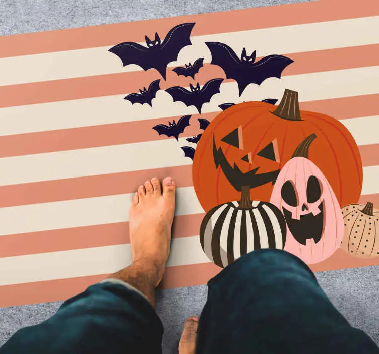 Pumpatrio Vinylmatta Halloween Begränsad tid