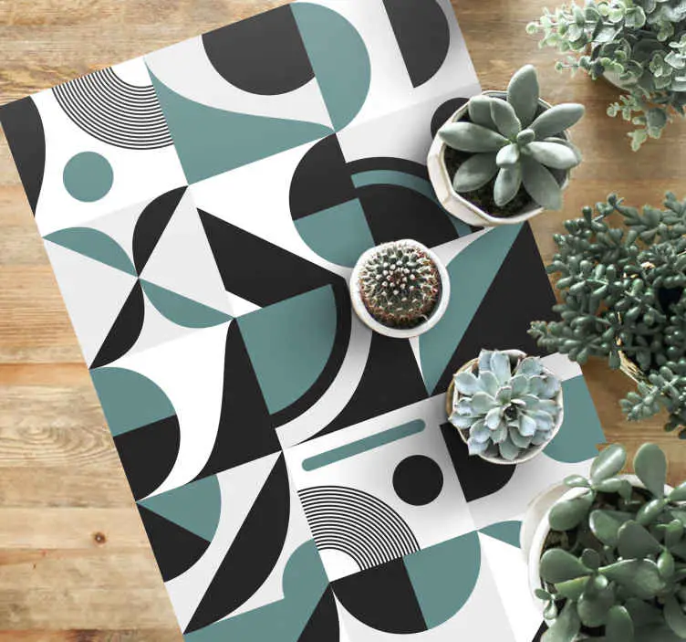 Abstrakt arrangemang Vinylmatta geometrisk Köp nu